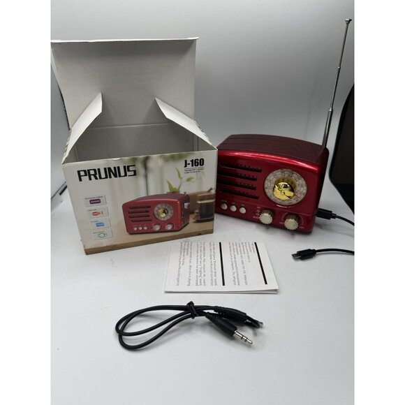 PRUNUS J-160 Small Retro Vintage Radio with Bluetooth, Portable Transistor Radio - Picture 11 of 14